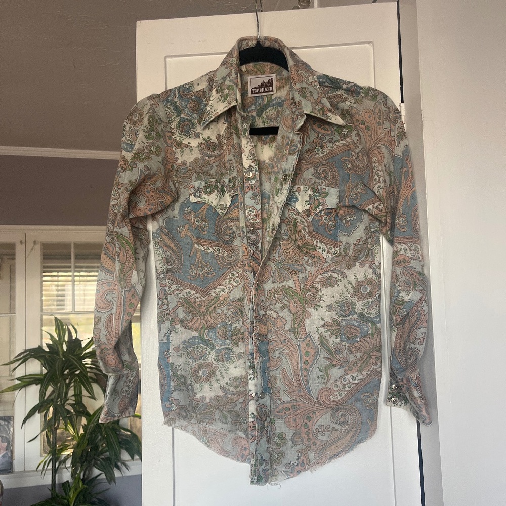 Vintage paisley western shirt